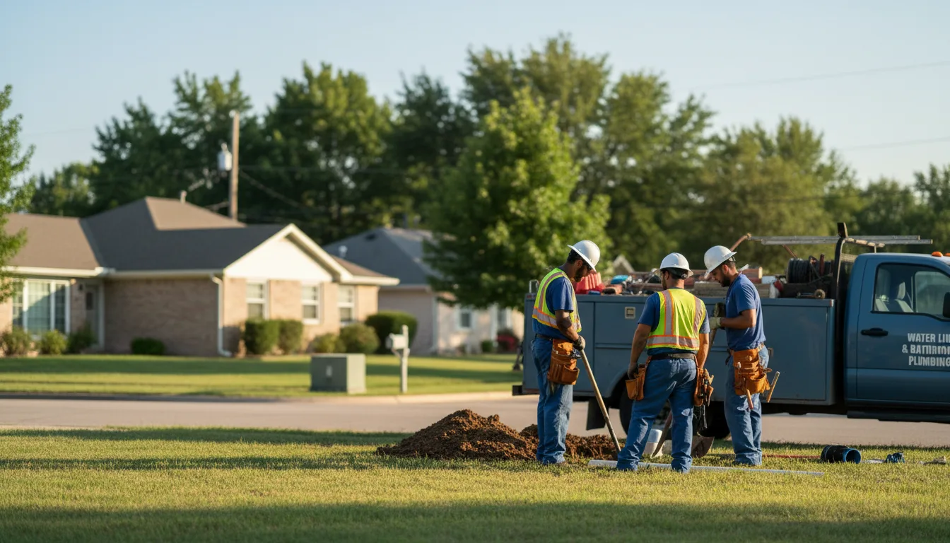 Residential water line and bathroom plumbing service in Davisville, MO